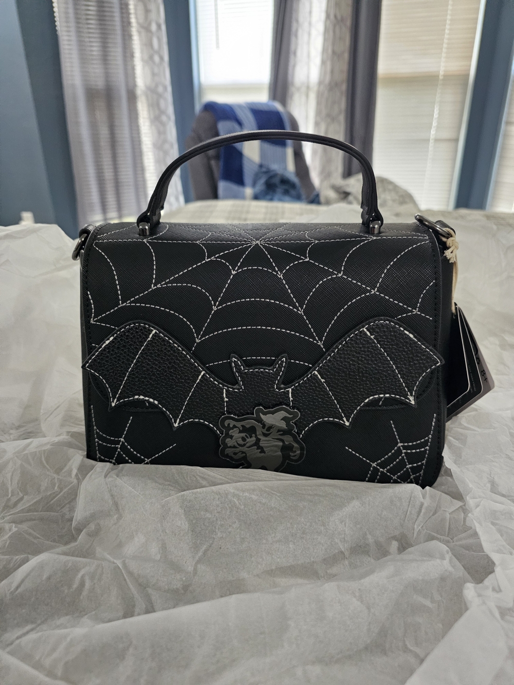 Loungefly Mickey & Minnie Spiderweb Crossbody-NWT